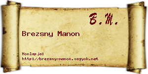 Brezsny Manon névjegykártya
